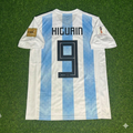 2018 Argentina World Cup Gonzalo Higuaín #9 Home Retro Football Jersey – Back View