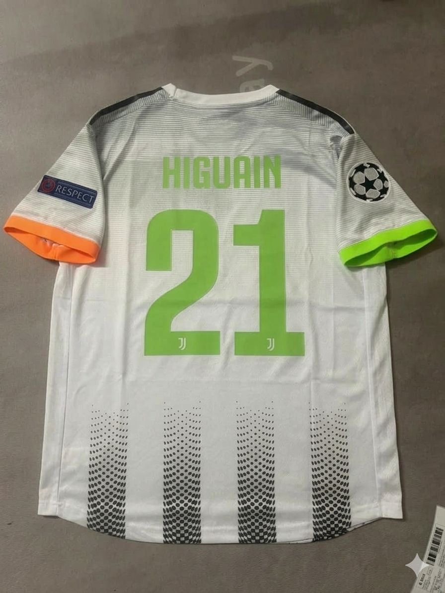 Juventus 2019-20 Home Jersey | Retro Kit | | – Gonzalo Higuain 21– – Back View