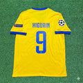 2017/18 Gonzalo Higuain Juventus Yellow Retro Football Jersey – Back View