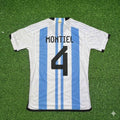 Argentina 2022 Qatar World Cup Champion Home Jersey – Gonzalo Montiel 4- – Back View