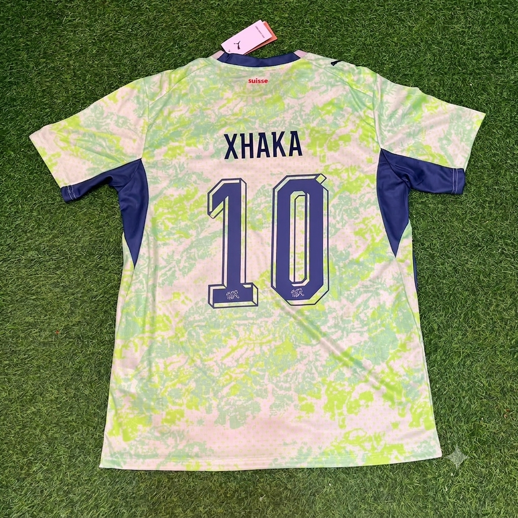 Granit Xhaka #10 Switzerland 2026 World Cup Away Kit Jersey – Back View