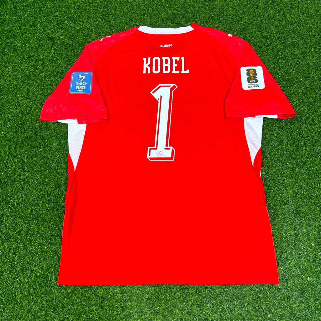 Gregor Kobel 1- Switzerland 2026 World Cup Kit Jersey – Back View