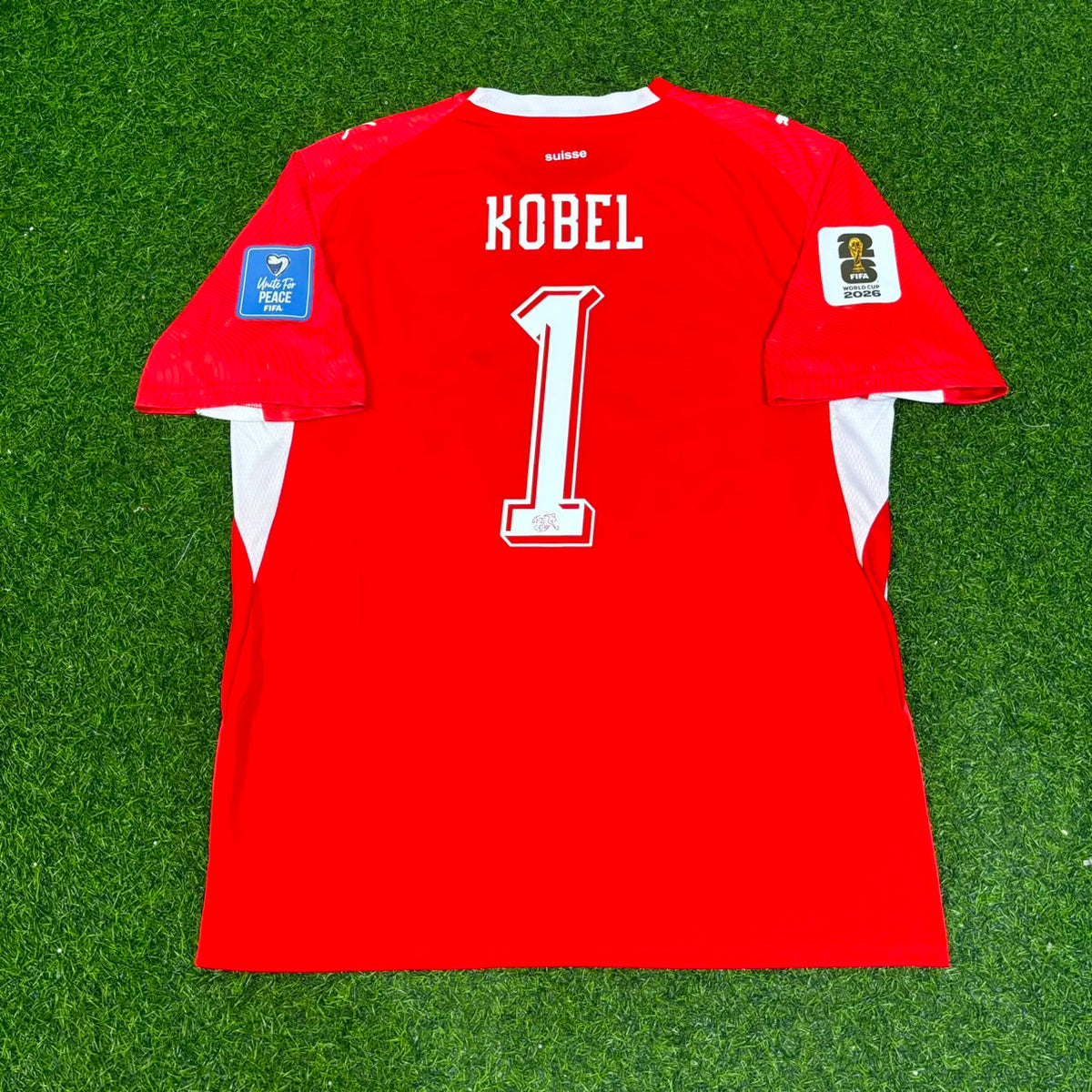 Gregor Kobel 1- Switzerland 2026 World Cup Kit Jersey – Back View