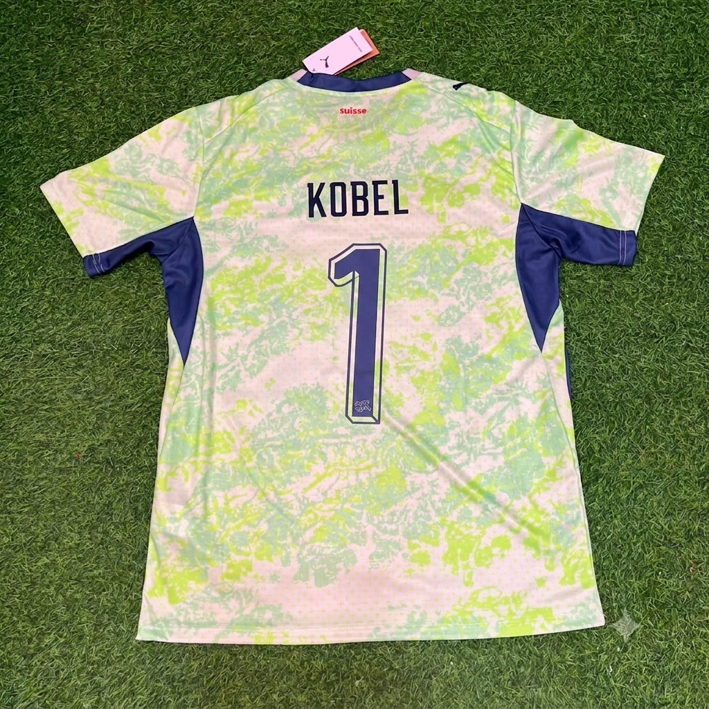 Gregor Kobel #1 Switzerland 2026 World Cup Away Kit Jersey – Back View