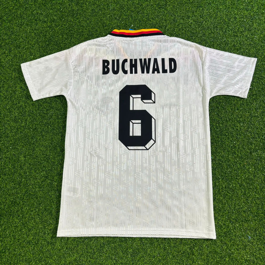 Guido Buchwald Deutschland 1994 Weltmeisterschaft Retro Football Jersey – Back View