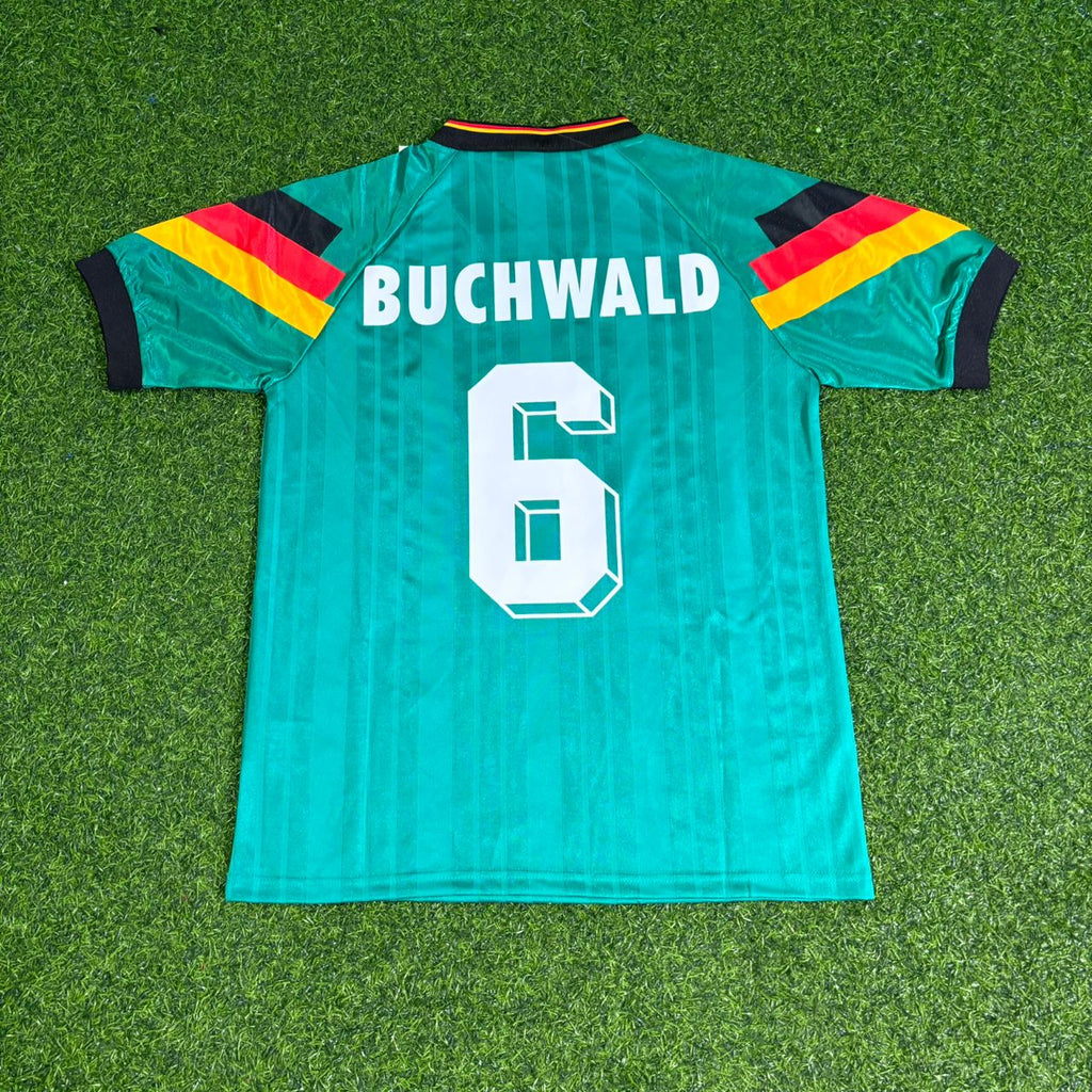 Germany Deutschland 1992 Germany Retro Football Jersey – Guido Buchwald – Back View