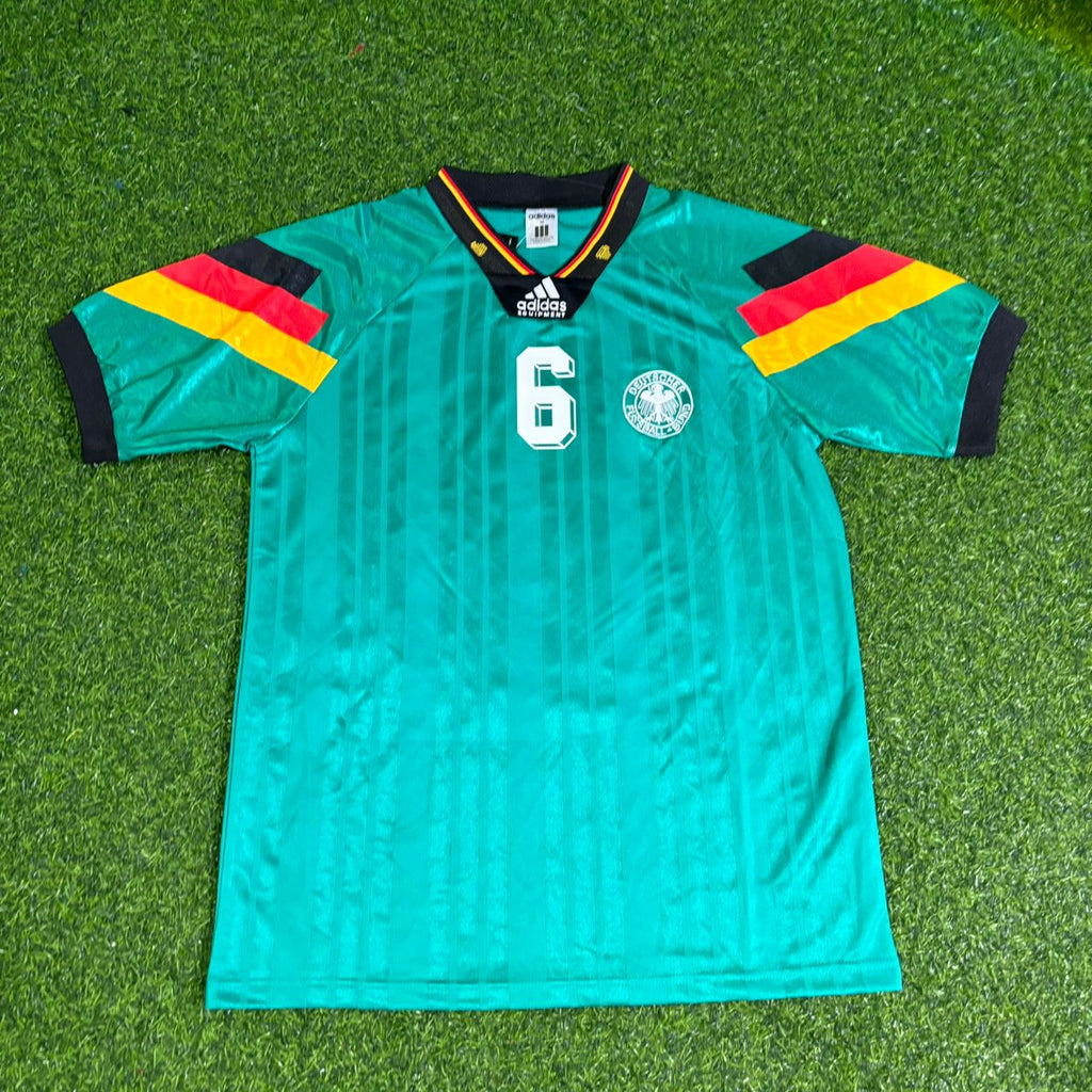 Germany Deutschland 1992 Germany Retro Football Jersey – Guido Buchwald – Front View