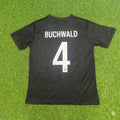 Guido Buchwald Germany 125 Years Special Black Football Jersey – Back View
