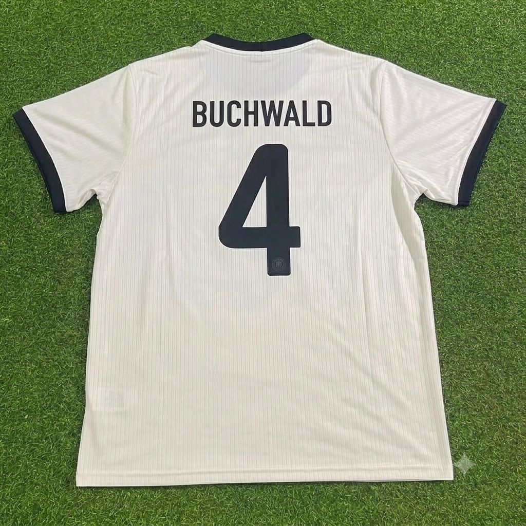Guido Buchwald Germany Deutschland 125 Year Special White Football Jersey – Back View