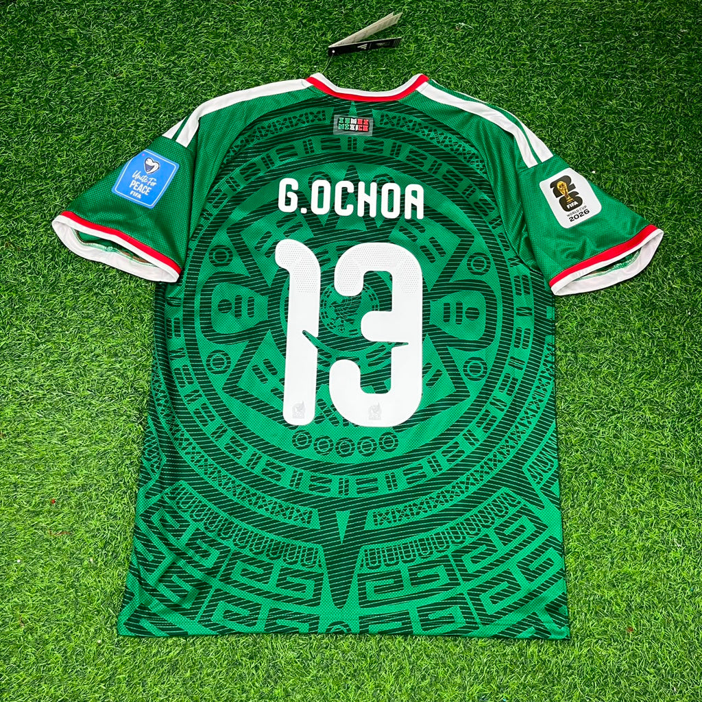 2026 Mexico World Cup Guillermo Ochoa Home Green Football Jersey – Back View