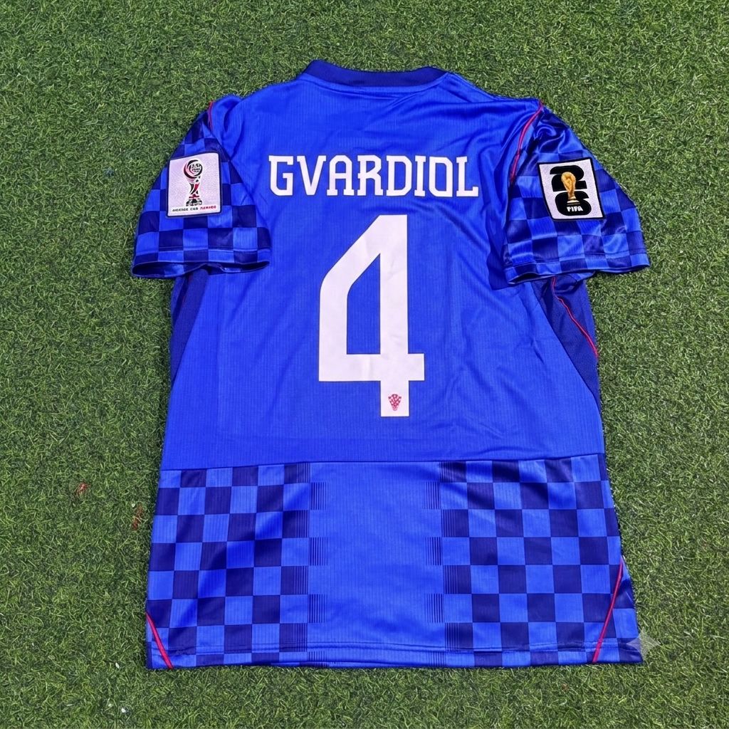 Croatia 2026 World Cup Away Blue Football Jersey – Josko Gvardiol – Back View