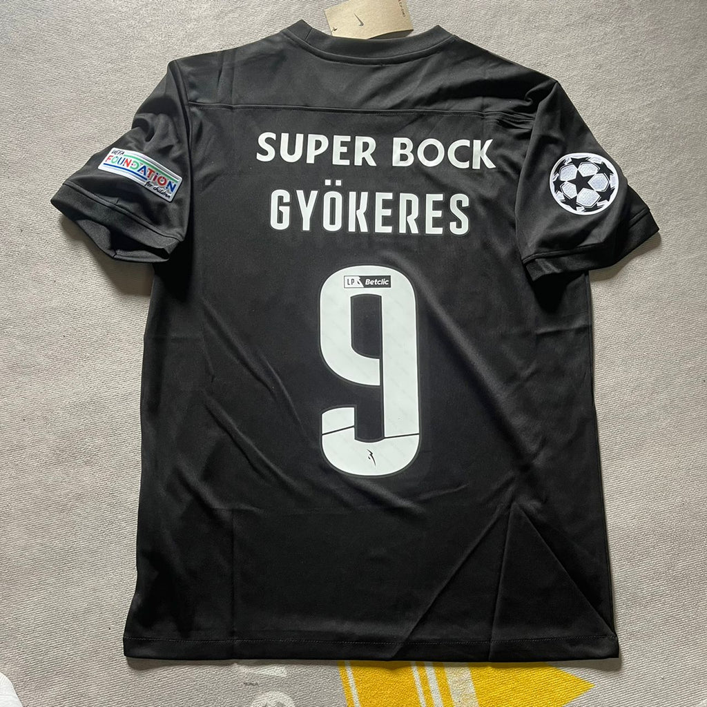 Viktor Gyökeres Sporting CP Lisbon Commemorative Black Football Jersey – Back View