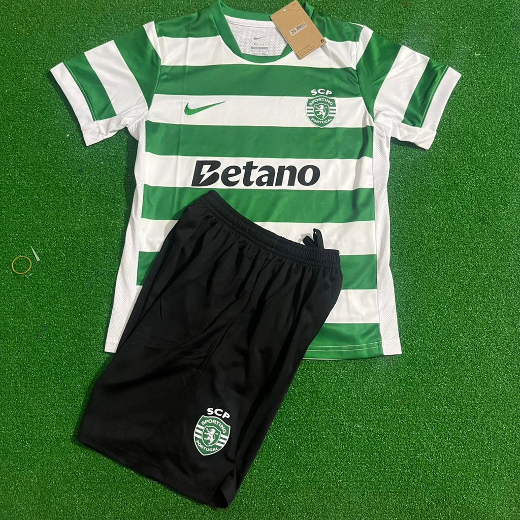 Viktor Gyökeres Sporting CP Lisbon New Season Kids Size Children Soccer Jersey – Front View