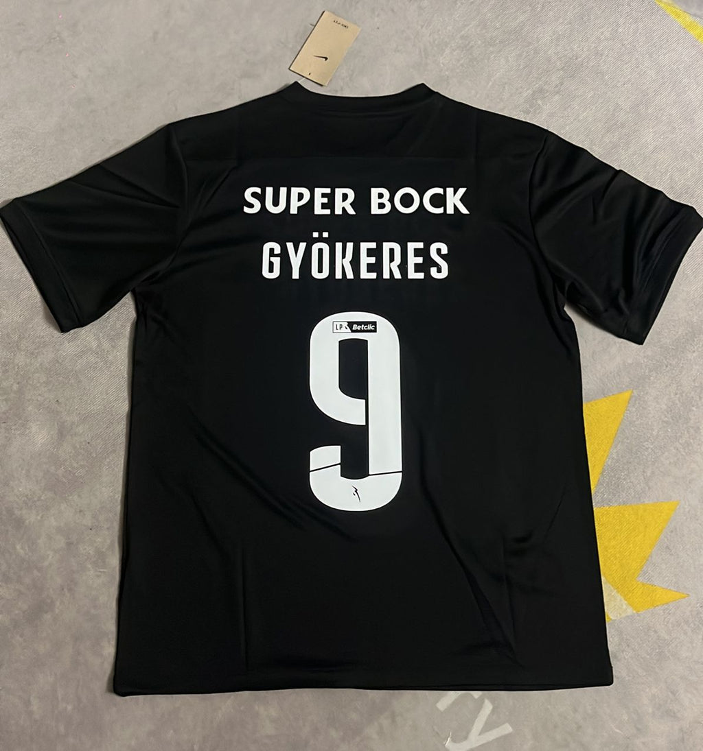 Viktor Gyökeres Sporting CP Lisbon Commemorative Black Football Jersey – Detailed View