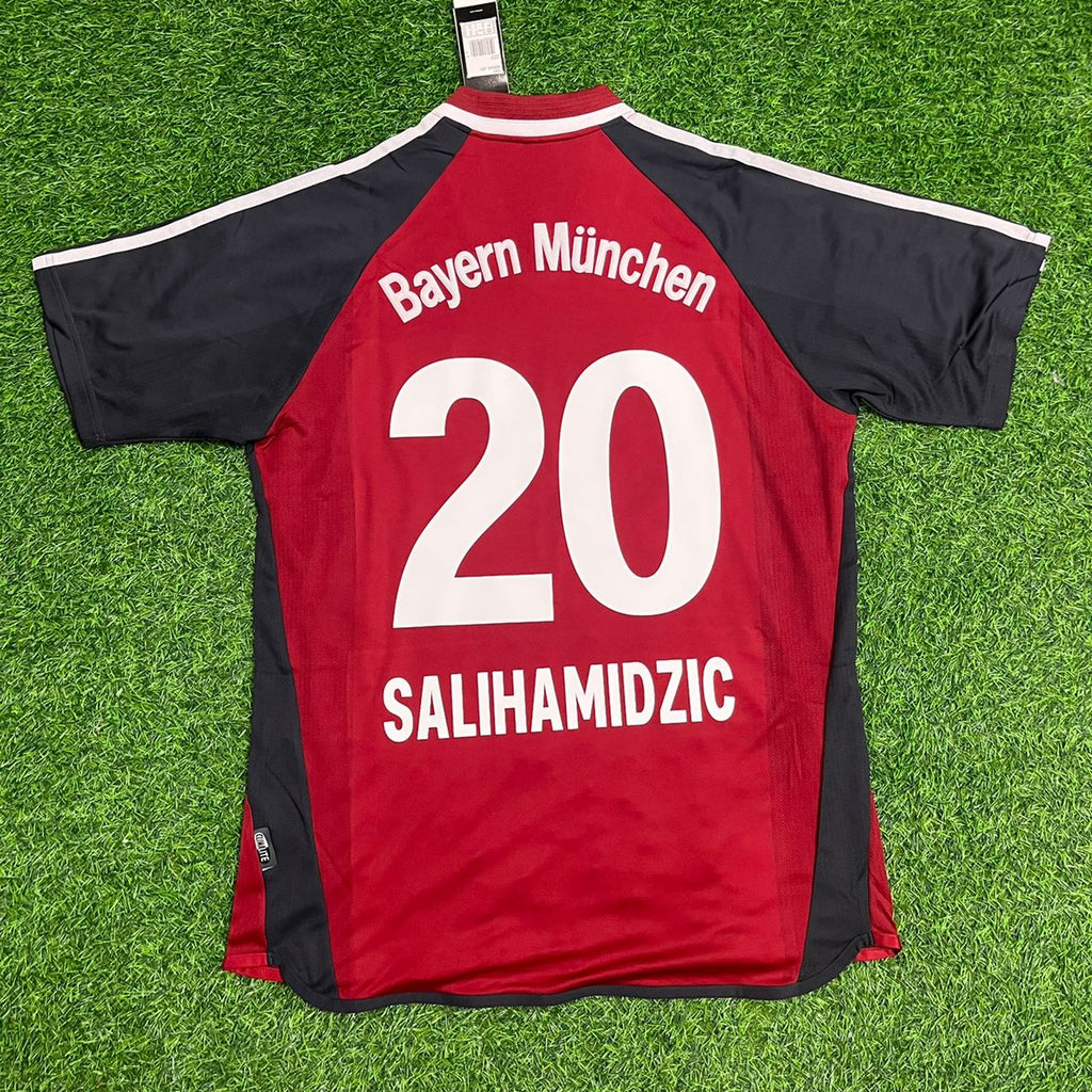 2001/02 Hasan Salihamidžić Bayern Munich Red Retro Football Jersey – Back View
