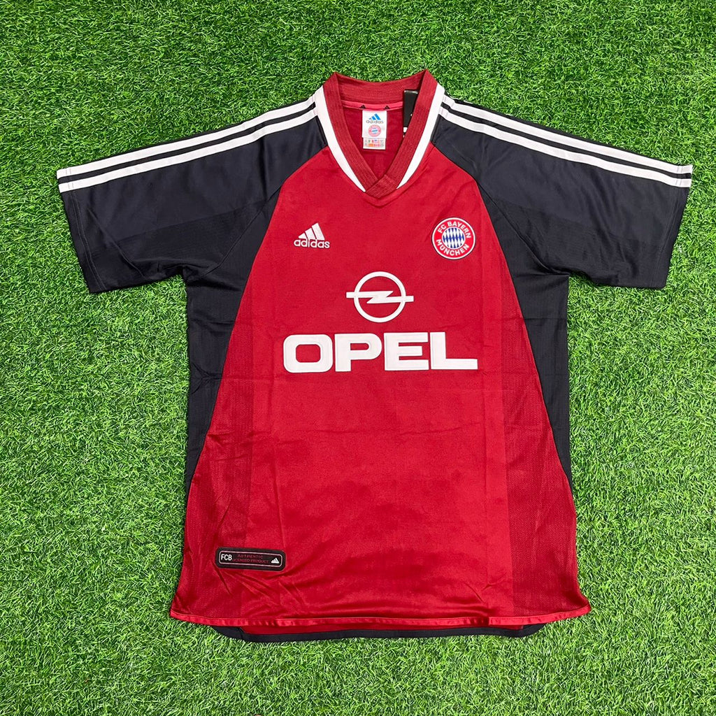 2001/02 Giovane Elber Bayern Munich Red Retro Football Jersey – Front View