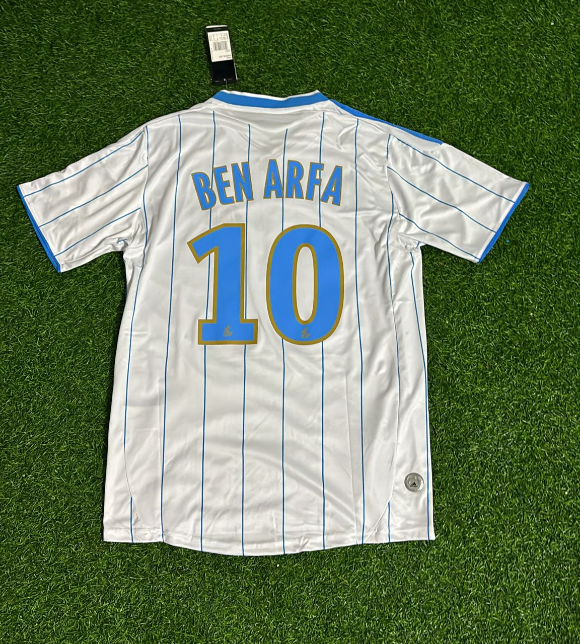 Hatem ben Arfa 10 – Olympique Marseille 2009/2010 Home Retro Kit Jersey – Back View