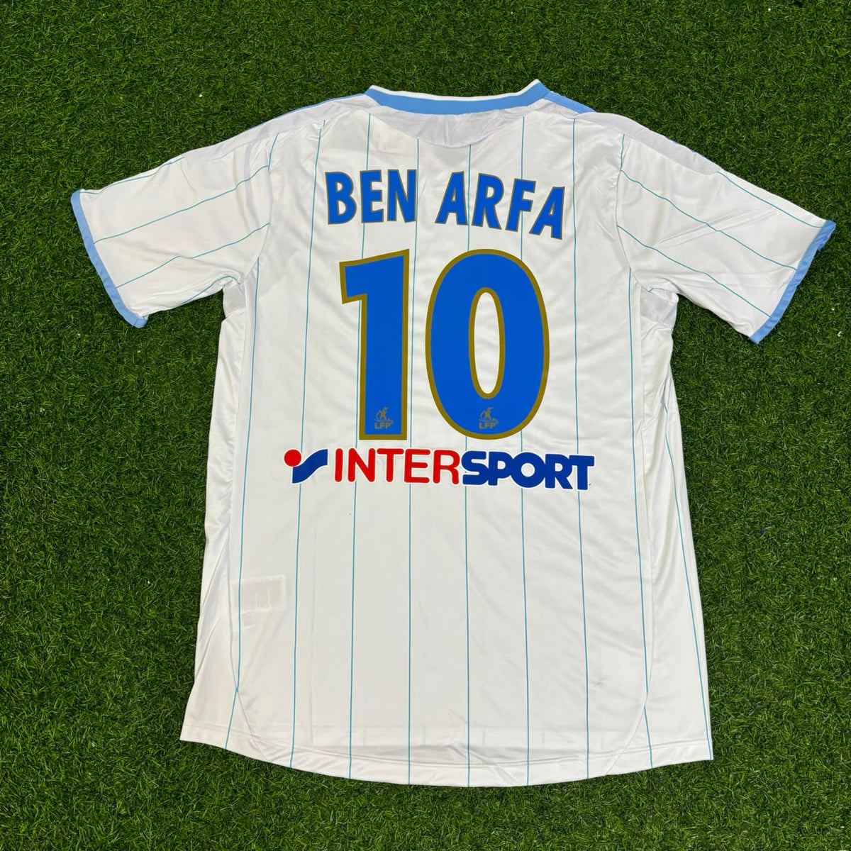 Hatem ben Arfa 10 – Olympique Marseille 2009/2010 Home Retro Kit Jersey – Detailed View