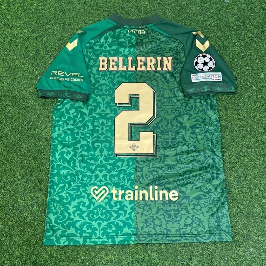 Héctor Bellerín #2 Real Betis 2027 Away New Season Champions League Patch Football Jersey – Back View