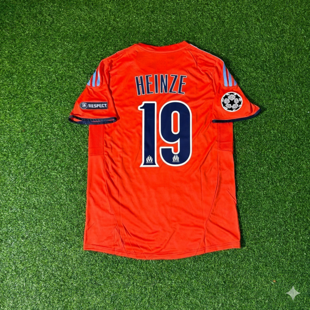 Gabriel Heinze Marseille Retro Football Jersey Collection – Back View
