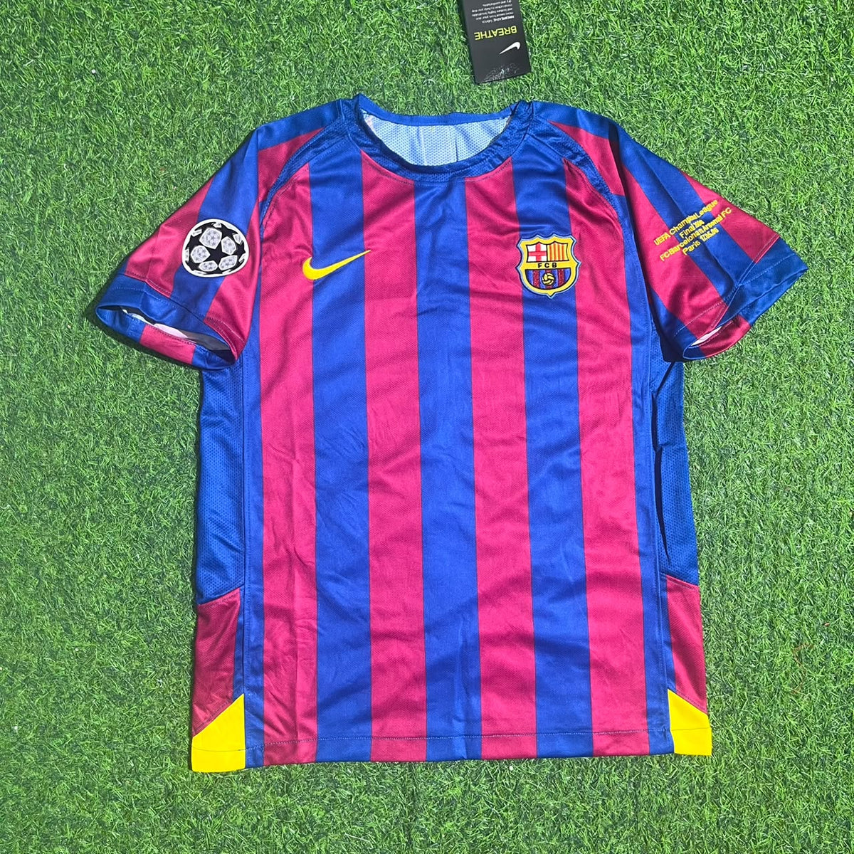 Sebastian Larsson Barcelona 2006 Final Kids Retro Short Sleeve Football Jersey – Front View