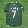 Henrik Larsson #7 Celtic Home Retro Football Jersey – Back View