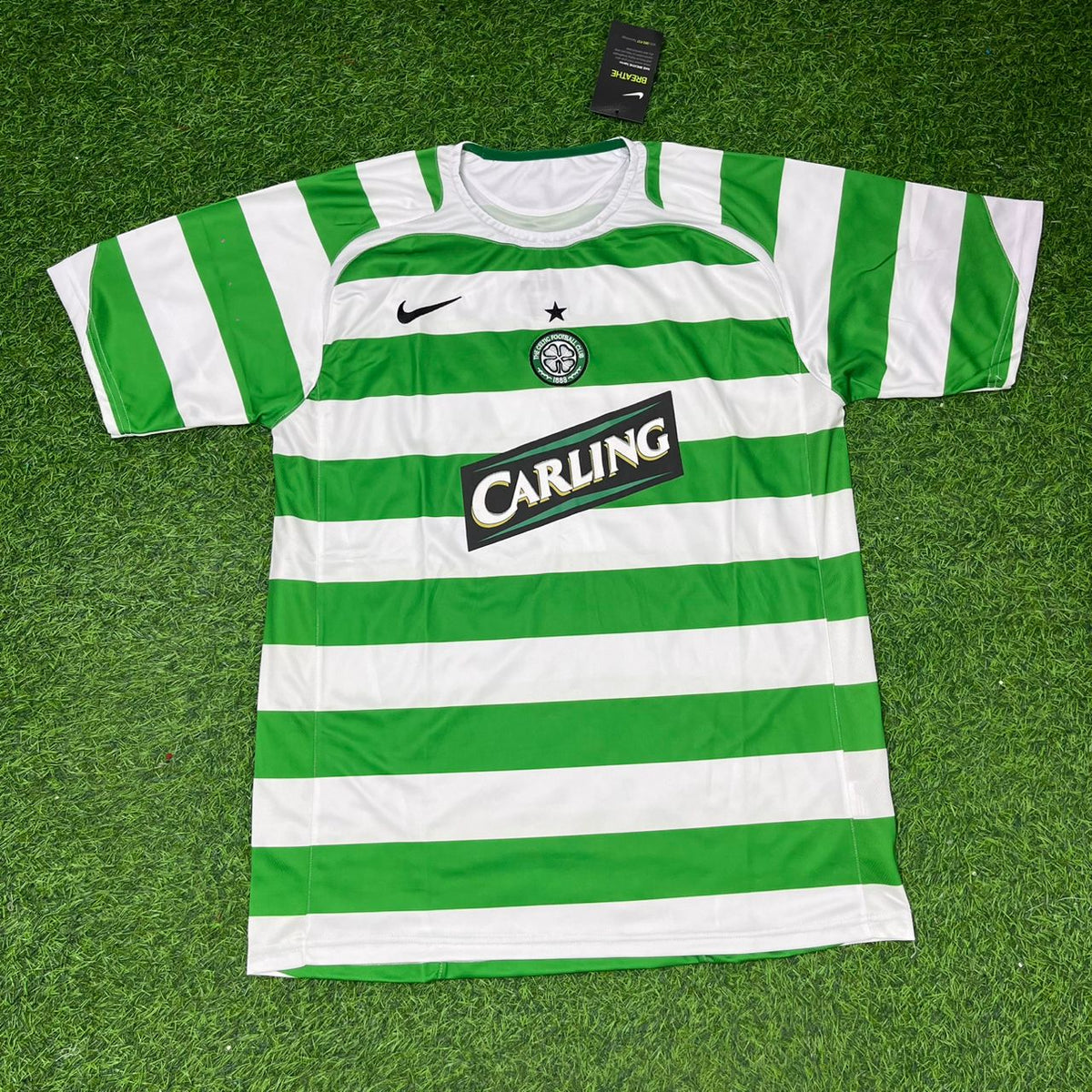 Henrik Larsson Celtic Home Retro Football Jersey – Front View