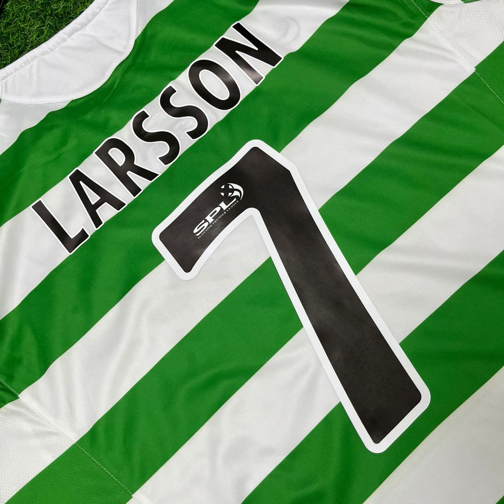 Henrik Larsson Celtic Home Retro Football Jersey – Detailed View