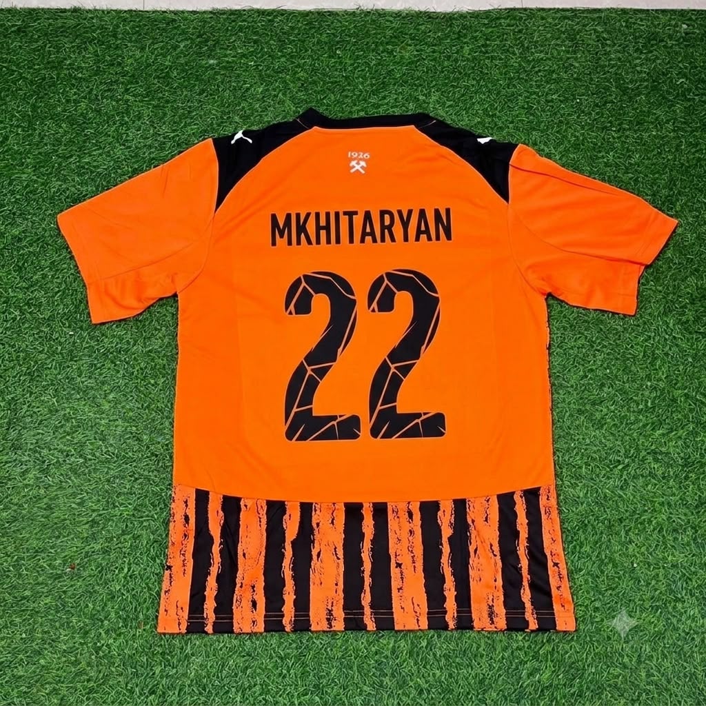 Henrikh Mkhitaryan Shakhtar Donetsk Retro Football Jersey – Back View