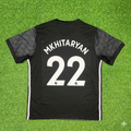 2017/18 Henrikh Mkhitaryan Manchester United Black Retro Football Jersey – Back View