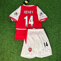 2002/04 Thierry Henry Arsenal Home Kids Kit Football Jersey for Children – Back View