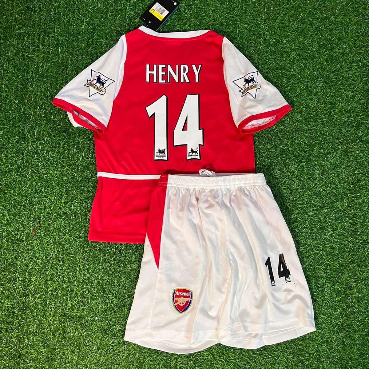 2002/04 Thierry Henry Arsenal Home Kids Kit Football Jersey for Children – Back View