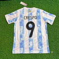 Hernan Crespo - Argentina Retro Kit Jersey – Back View