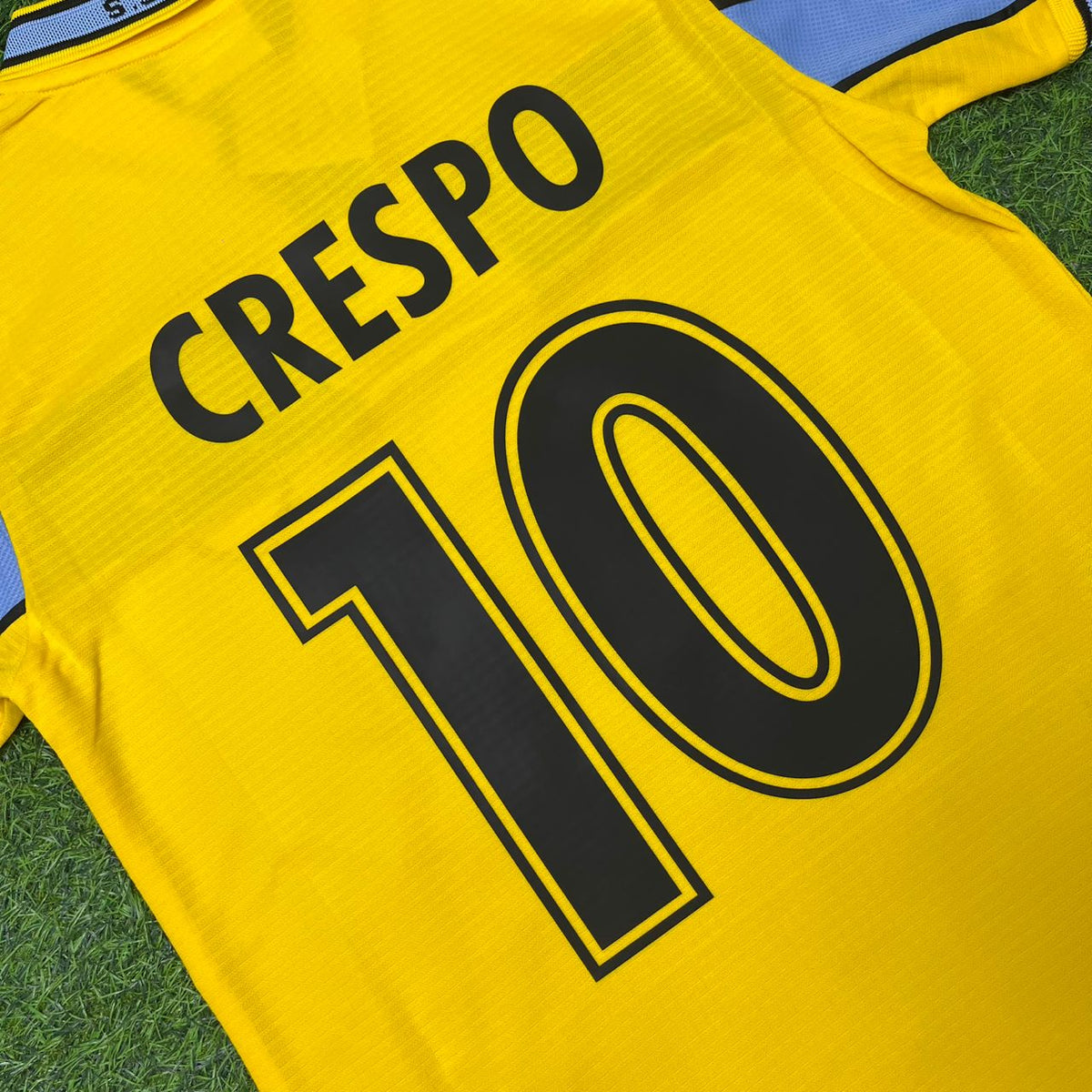 1998/00 Hernán Crespo Lazio Yellow Retro Football Jersey – Front View