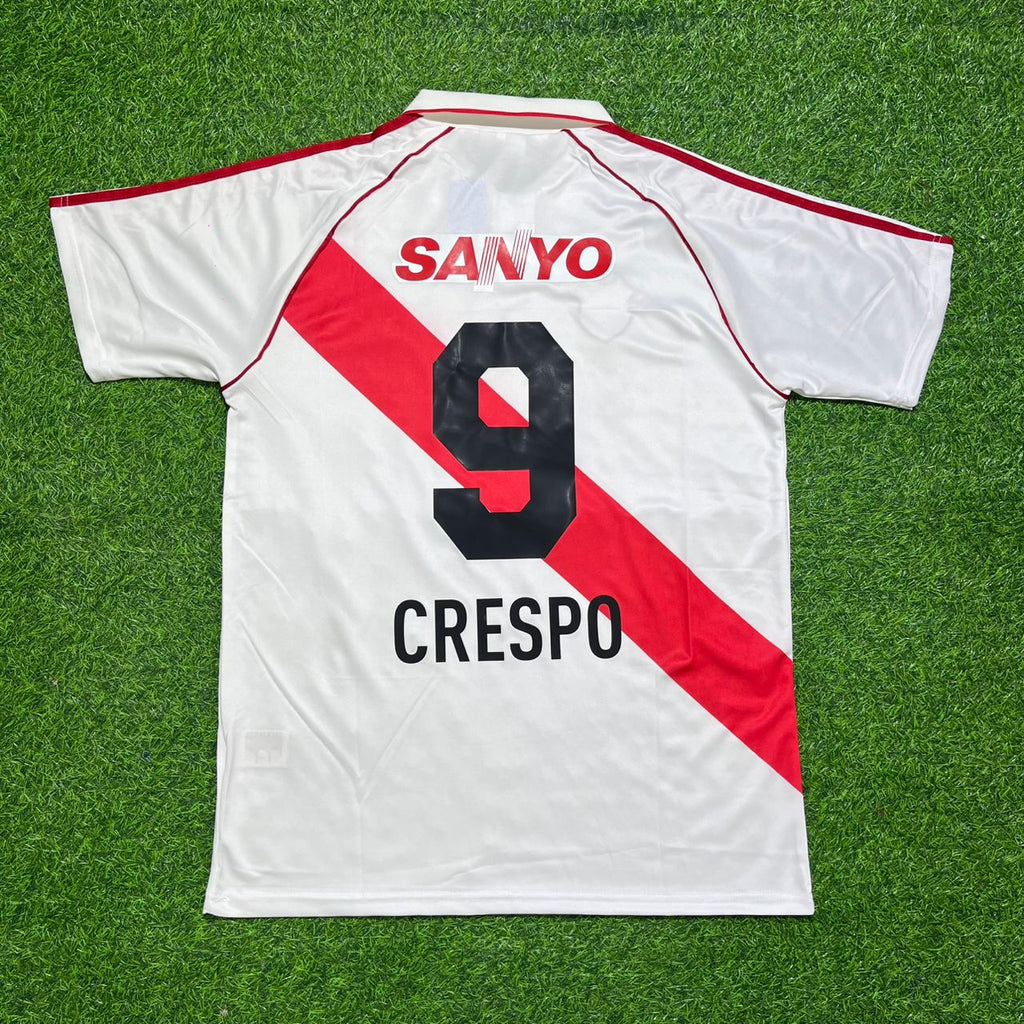 1993/94 Hernan Crespo River Plate Retro Home Football Jersey – Back View