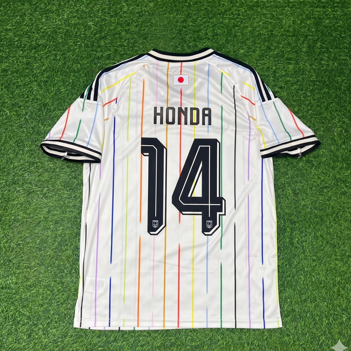 Keisuke Honda Japan Away White Football Jersey – Back View