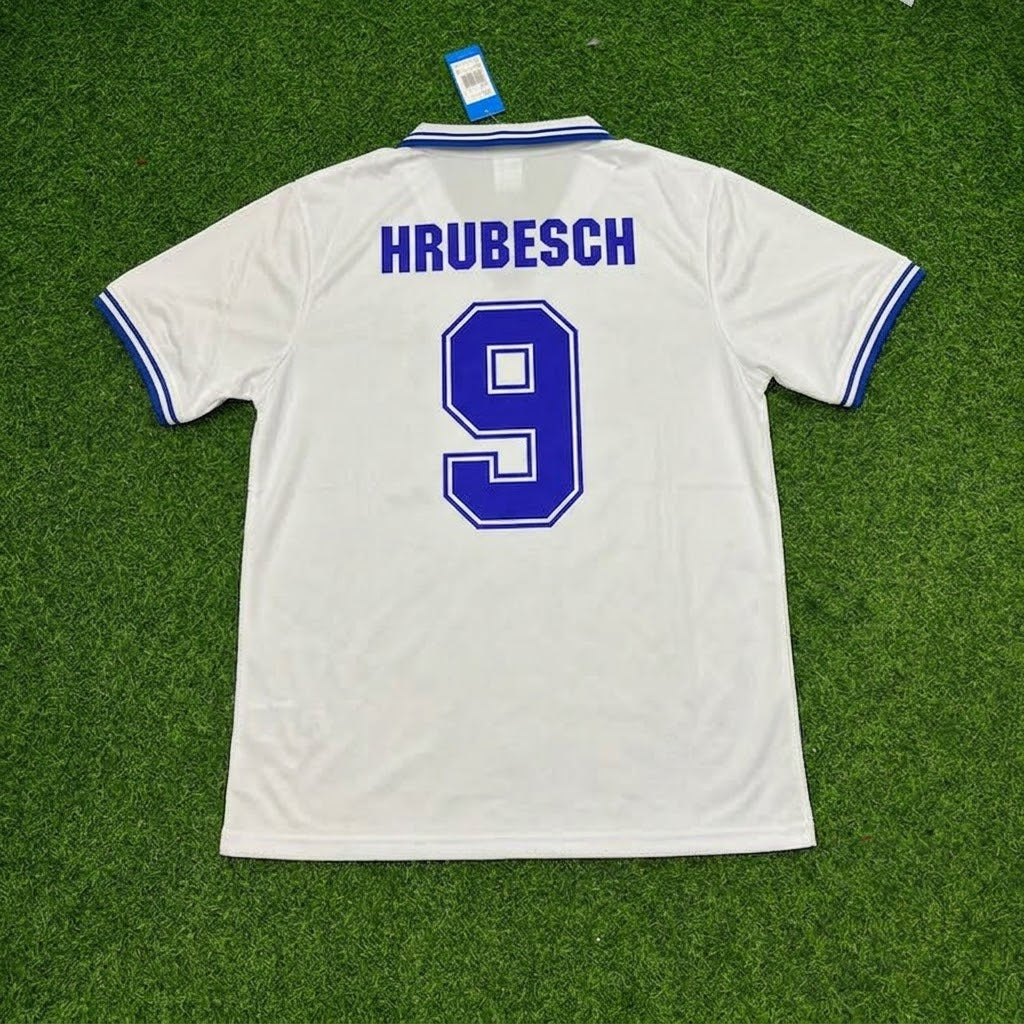 Horst Hrubesch #9 Hamburger SV 1979/80 Weißes Heimtrikot Retro – Back View