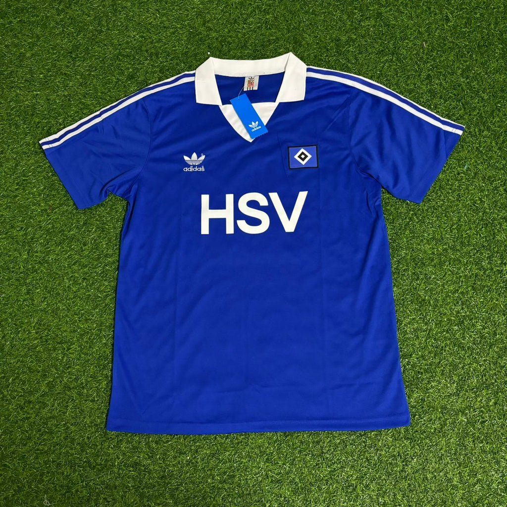 Horst Hrubesch Hamburger SV 1979/80 Blaues Heimtrikot Retro – Front View