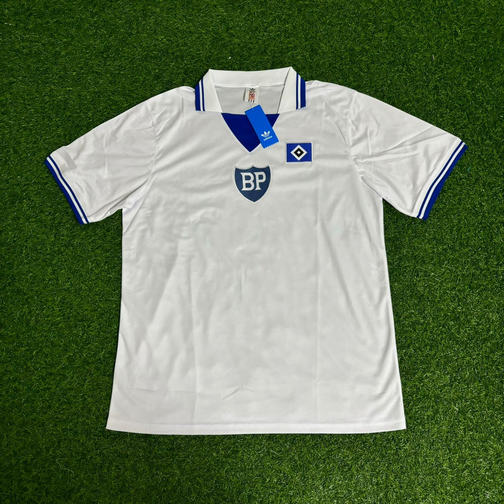 Horst Hrubesch Hamburger SV 1979/80 Weißes Heimtrikot Retro – Front View