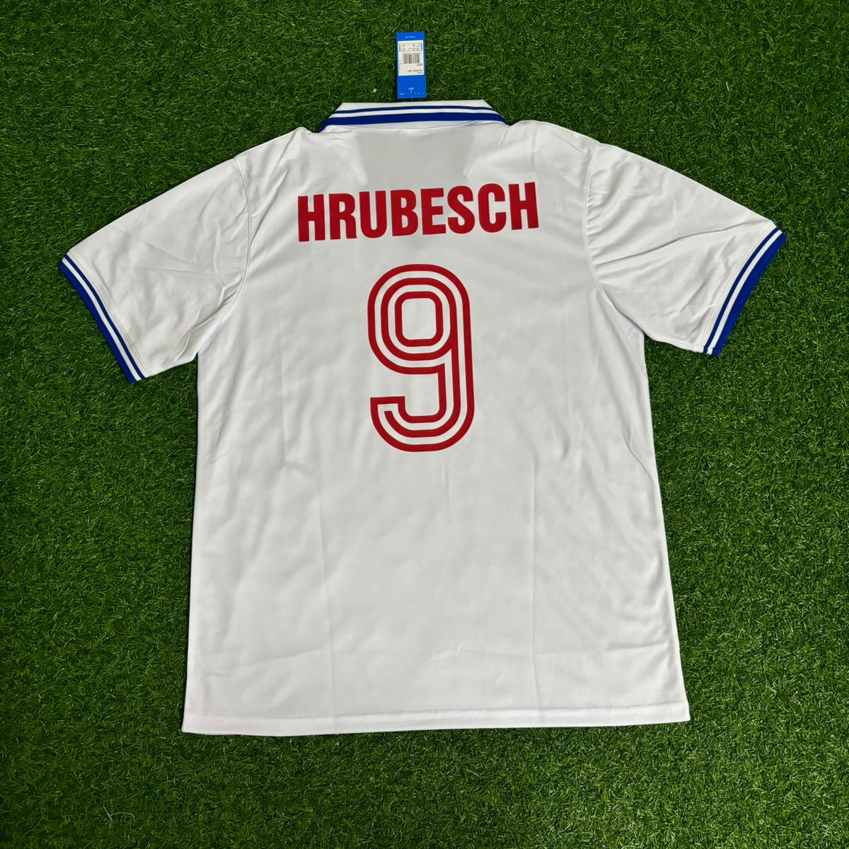 Horst Hrubesch Hamburger SV 1979/80 Weißes Heimtrikot Retro – Back View