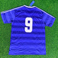 1986 Horst Hrubesch Hamburger SV Blue Retro Home Football Jersey – Back View