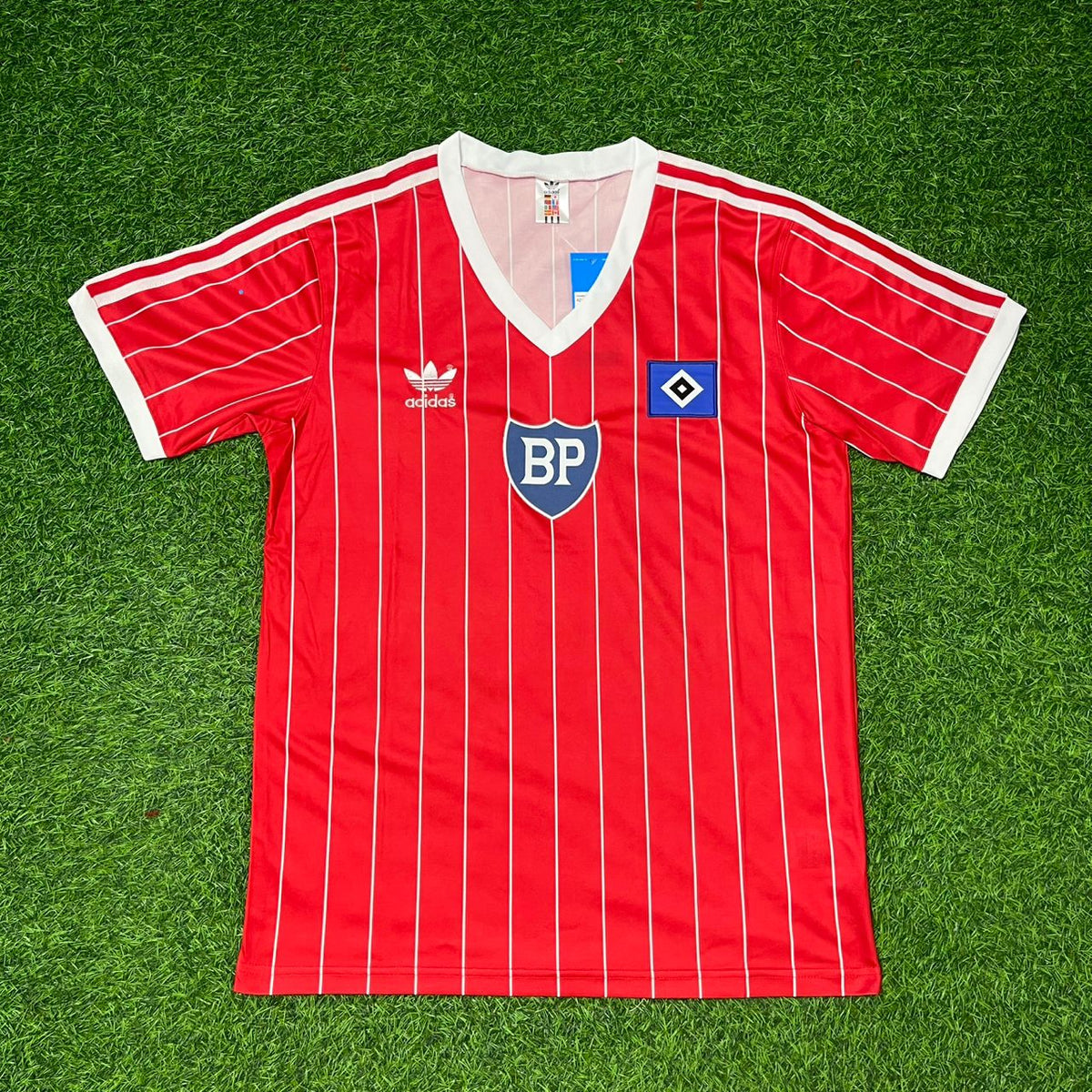 Horst Hrubesch Hamburger SV Rotes Heimtrikot Retro Fußballtrikot Jersey – Front View