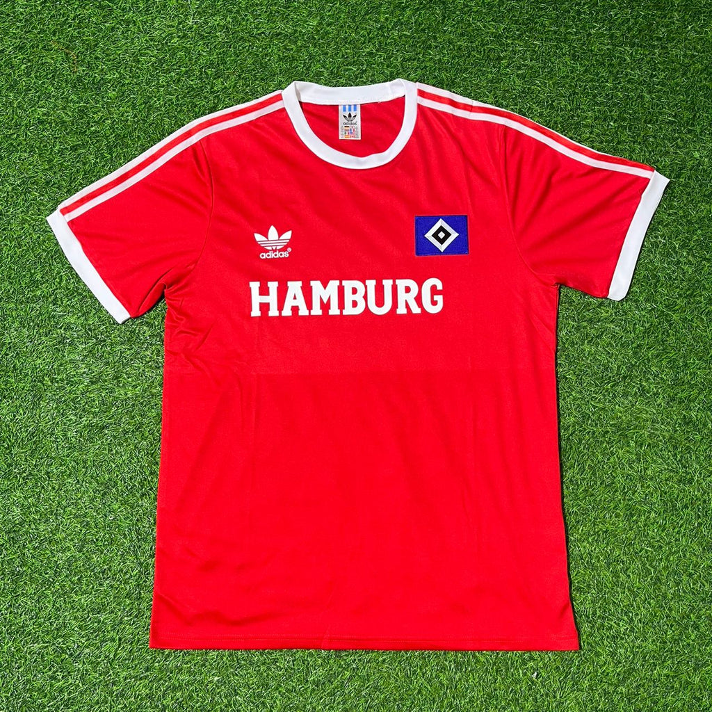 Horst Hrubesch Hamburger SV Rotes Heimtrikot Retro – Front View
