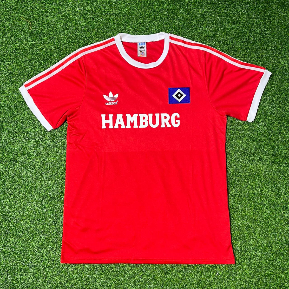 Horst Hrubesch Hamburger SV Rotes Heimtrikot Retro – Front View