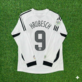 Germany World Cup Long Sleeve White Retro Football Jersey – Horst Hrubesch – Back View