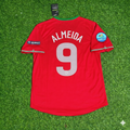 2012 Portugal EURO Hugo Almeida Red Retro Football Jersey – Back View