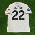 Hugo Ekitike #22 Liverpool New Season 2027 White Away Football Jersey – Back View