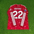 2027 Hugo Ekitike Liverpool Long Sleeve Home Football Jersey – Back View