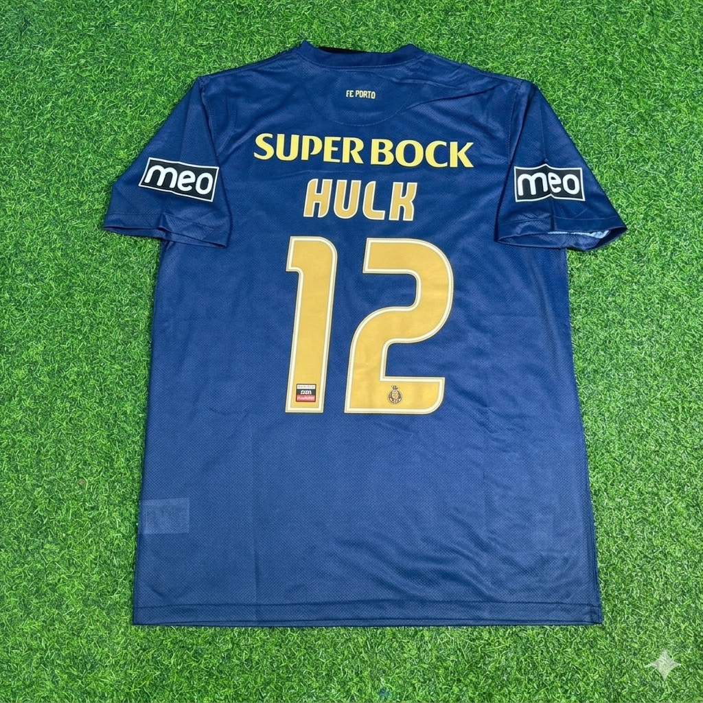 Hulk #12 FC Porto Home Retro Football Jersey – Back View