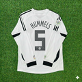 Mats Hummels Germany World Cup Long Sleeve White Retro Football Jersey – Back View